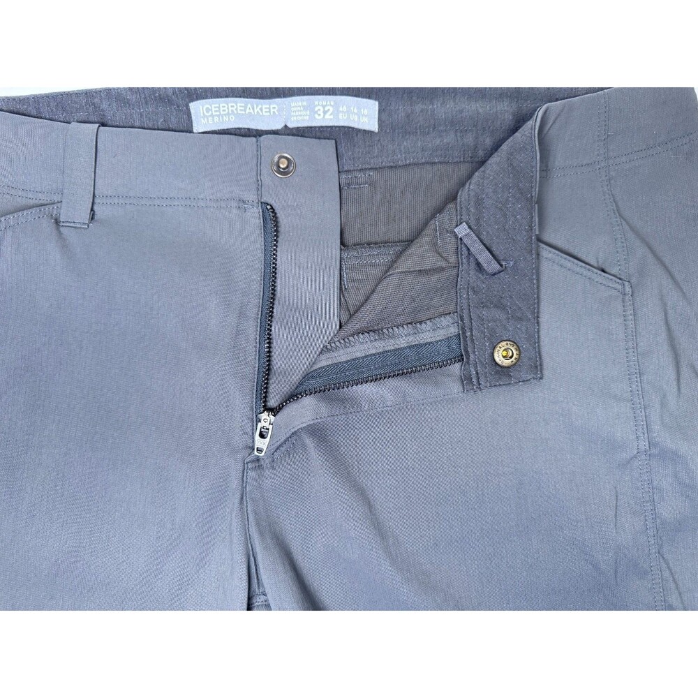 Icebreaker Merino‎ Shorts Womens 32 Gray Stretch Performance Hiking Outdoor - Picture 10 of 16